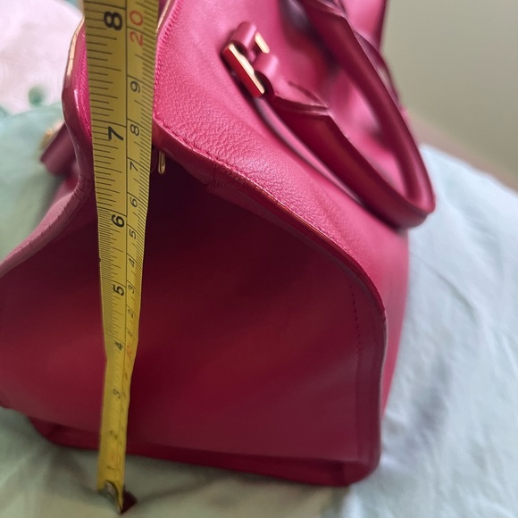 Saint Laurent Fuchsia Leather Satchel - Picture 7 of 12